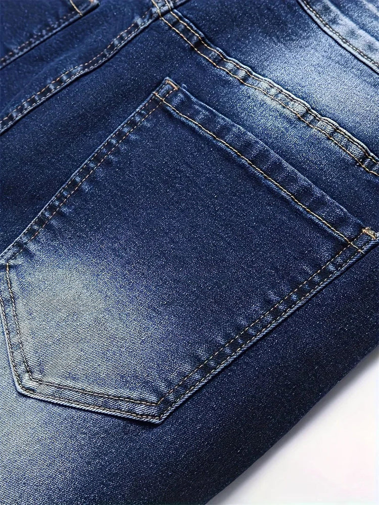 Riding Motorcycle Mens Pants Hip Hop Ripped Skinny Jeans Breathable Casual Fashion Blue Denim Trousers Streetwear Men Clothing PlatiNum
