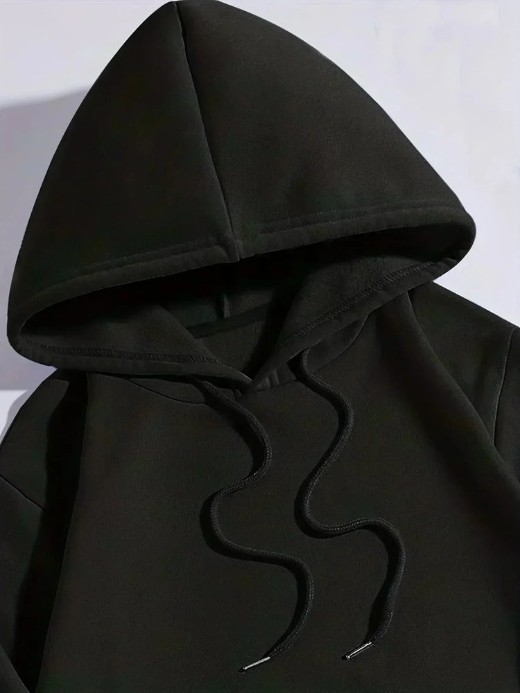Women Rose Print Hoodie Unisex Autumn Winter Fleece Oversized Hooded Everyday Outdoors Hoodie for Any Occasion
