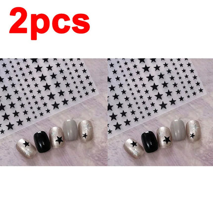ail Stickers Self-adhesive Nail Ribbon Star Sticker Gel Polish Decals Kawaii Accesories ZJT15