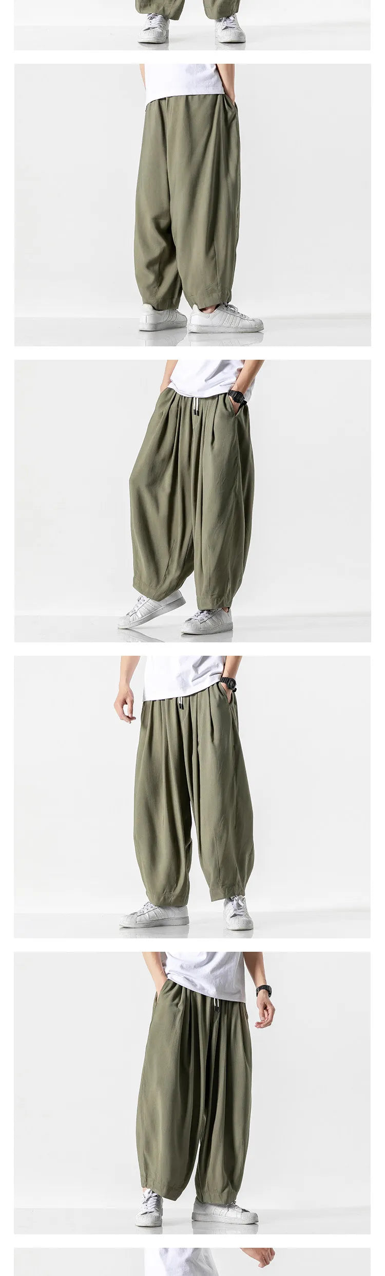 Pantaloni a Gamba Larga da Uomo Oversize Comodi Stile Harajuku Jogger Casual Moda Larga Elastico in Vita Streetwear