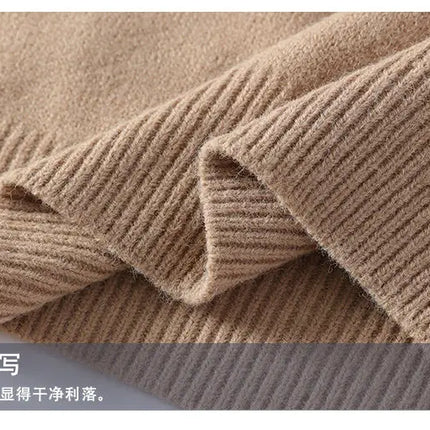 2025 Korean Style Men Women Sweater Knitted Trendy Youth Student Style Knitwear Top Casual Warm Crew Neck Knitted Pullover 4XL-M