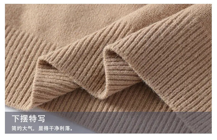 2025 Korean Style Men Women Sweater Knitted Trendy Youth Student Style Knitwear Top Casual Warm Crew Neck Knitted Pullover 4XL-M