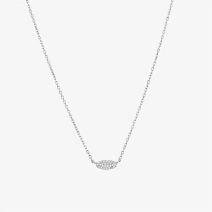 DPLAOPA 925 Sterling Silver Gold Solo trilioni Pave CZ zircone cuscino collana lunga catena pera Choker donne monete di lusso gioielli PlatiNum