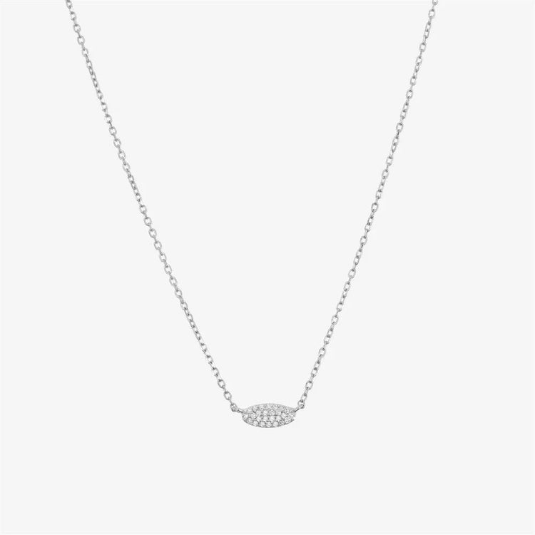 DPLAOPA 925 Sterling Silver Gold Solo trilioni Pave CZ zircone cuscino collana lunga catena pera Choker donne monete di lusso gioielli PlatiNum