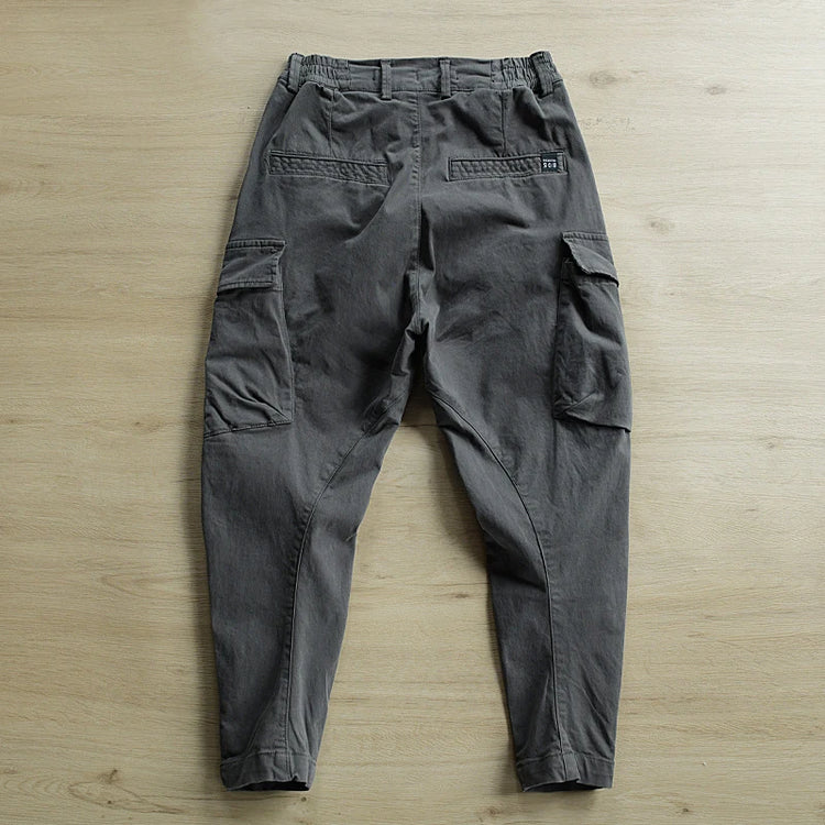 Outdoor Casual Men's Multi Pockets Cargo Pants 2025 Spring Fall Daily Fashionable Men Trousers Streetwear Mens Solid Color Pants