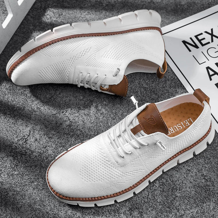 Scarpe Eleganti Casual da Uomo, Sneakers da Passeggio alla Moda, Oxford in Rete per il Lavoro, Leggere con Suola Morbida