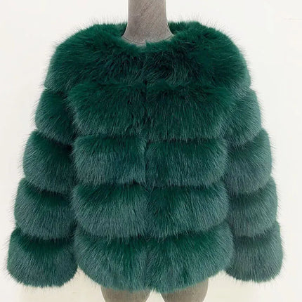 ZADORIN S-6XL Mink Coat Winter Black White Faux Fur Coat Woman Elegant Fluffy Faux Fur Jacket Top Short Fur Coats Woman Clothing