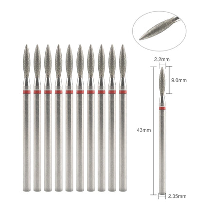 10Pcs Diamond Milling Cutter For Manicure Electric Nail Drill Bits Accessory Pedicure Machine Nail File Gel Remover Tool uñas Accesorios Y Herramientas