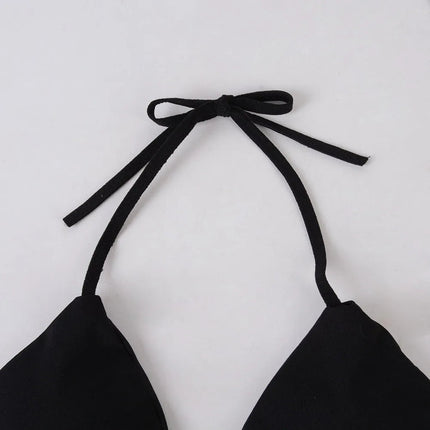 Costume da bagno stile spiaggia per donna Costume da bagno sexy con scollo all'americana Perizoma solido Bikini femminile Costume da bagno Bikini Mujer Lingerie PlatiNum