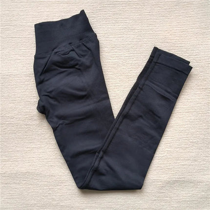 Seamless Sporty Leggings High Elastic Yoga Leggings Fitness Pants Butt Lifting Tights Tummy Control Squat Proof Workout Tights PlatiNum