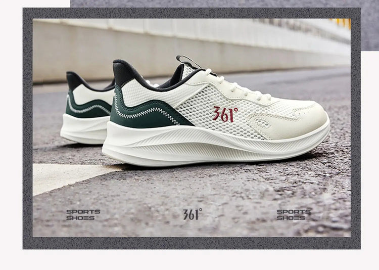 361 Degrees Men Running Shoes Wear-resistant Comfortable Soft Supportive Jogging Lightweight Breathable Male Sneakers 672422252 PlatiNum