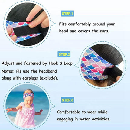 Fascia da nuoto regolabile per bambini Adulti Bambini Nuotatori in neoprene Fascia per capelli impermeabile per orecchie per uomini e donne