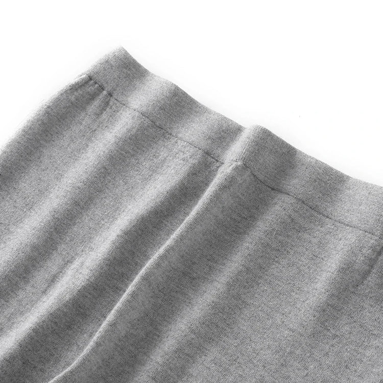 100% Wool Pants Women's Autumn and Winter Knitted Leggings Solid Color Warm Solid Color Wool Leggings Women's Clothes PlatiNum