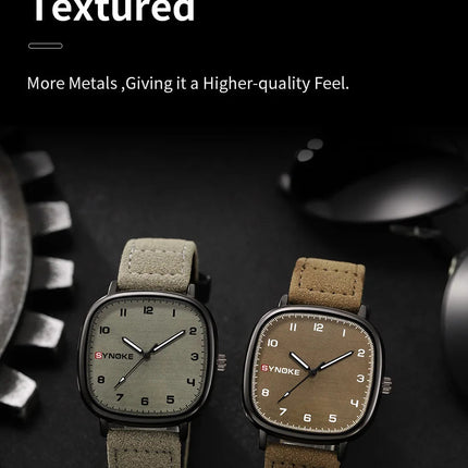 SYNOKE orologio al quarzo da uomo Fashion Simple Business Belt orologio al quarzo per uomo orologio da polso per studenti sport Non meccanico platinumshop