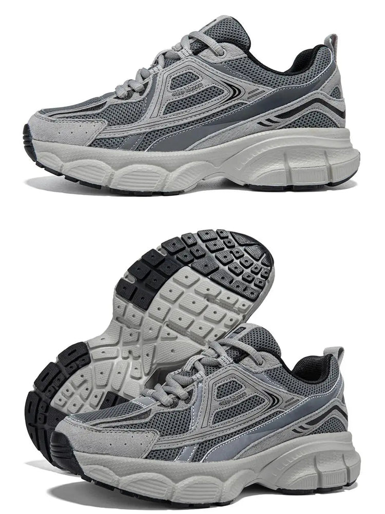 Baasploa Women Running Shoes Lightweight Breathable Sport Shoes Female Comfort White Casual Sneakers Height Increase Cushioning PlatiNum