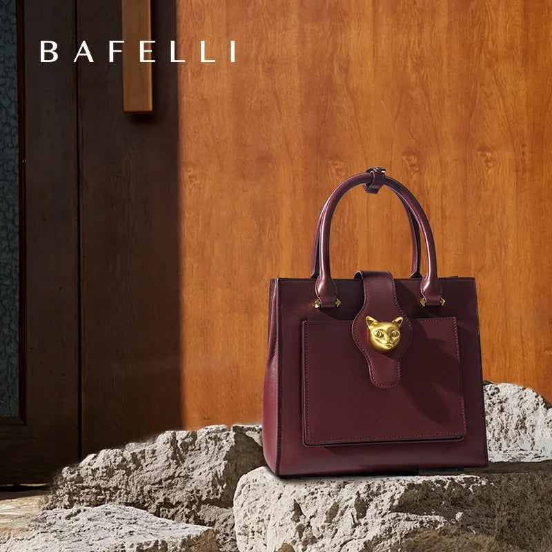 BAFELLI Borsa da donna in pelle di lusso 2025 Nuovo modello Borsa a tracolla portatile multi-scomparto di grande capacità Pendolari di moda
