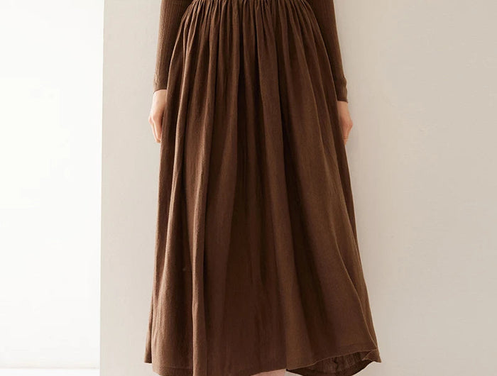 Women's Clothes High-quality Cashmere Skirts Fashionable Mulberry Silk Knitted A-line Skirts Women's High-waisted Umbrella Skirt PlatiNum