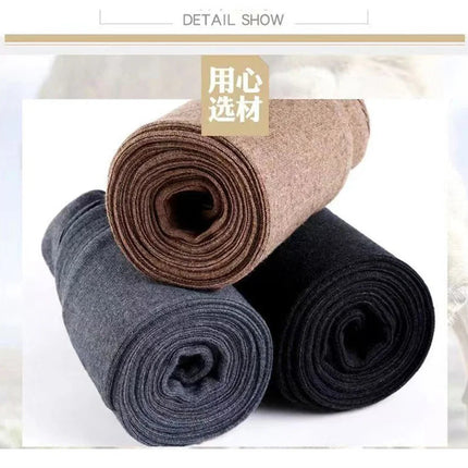 Women's Wool  Leggings Slim Pants High Waist  Autumn and Winter Cashmere Casual Knitted Pencil Pants Korean Thick Casual pants PlatiNum