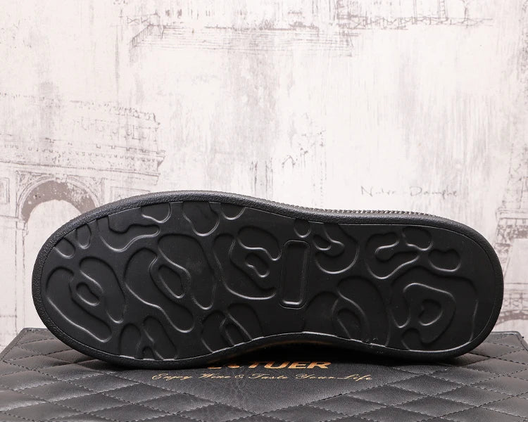 New Style Luxury Men's High Hip-hop Casual Shoes Men Black Fashion Rivets Shoes Italy Fashion Leisure Driving Loafers