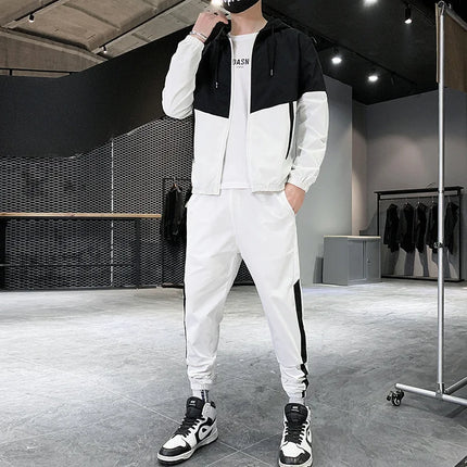 M-6XL-New-Men's-Sportswear-Set-from-Japan-South-Korea-Autumn-Casual-Wear-Men's-Hooded-Jacket-Leg-Tied-Pants-Trendy-Casual-Suit