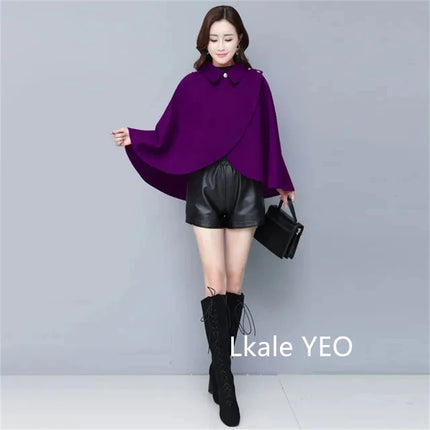 Women's Woolen Shaw Coat 2025 Autumn Winter Korean Version Short Ladies Jacket Temperament Elegant Femme Woolen Outerwear