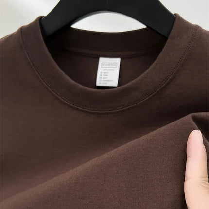 Men's Summer 100% Pure Cotton Short Sleeve Crew Neck Fashion Style Half Sleeve Breathable Top T-shirt Short Sleeve