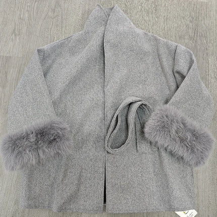 Korean Fashion Women Spring Thin Faux Fur Loose Coat Belt Vintage Jackets Clothes Casual Streetwear Korean Fashion Overcoats