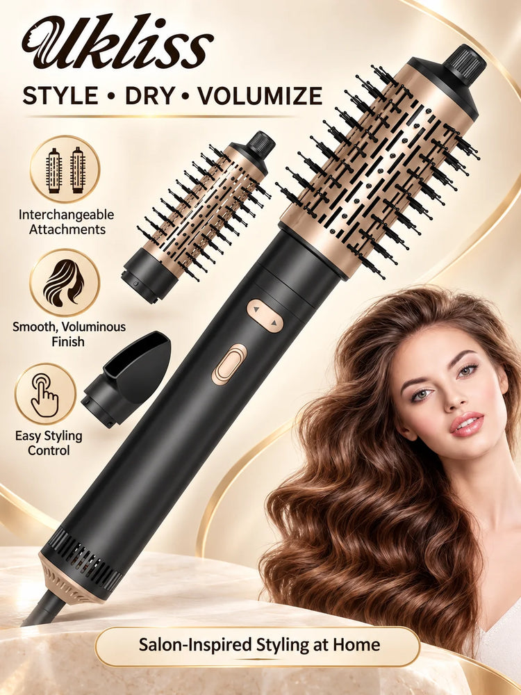 3 in Hair Dryer Brush Rotating Blow Dryer Brush Hot Air Styler Electric Hairdryer Hot Air Spin Brush Set Curling Iron Comb