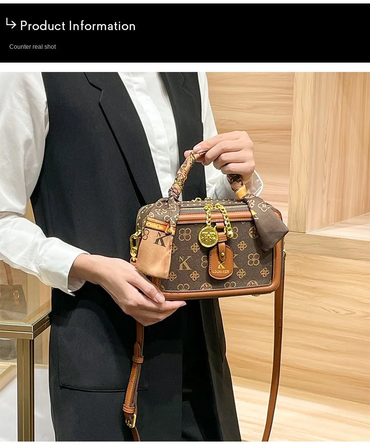 Brand Women's Bag 2025 New Style Light Luxury Western Style High Quality Handbag Designer Casual Versatile Crossbody Bag PlatiNum