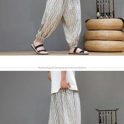 Pantaloni a Gamba Larga Stile Cinese in Corduroy, Pantaloni Lantern da Uomo, Comodi e Traspiranti per Autunno e Inverno, Jogger Casual