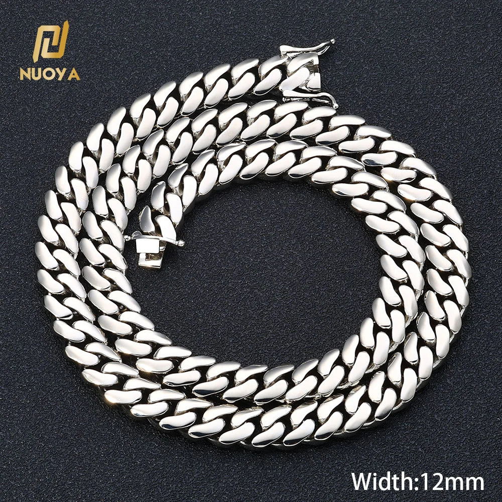 ESKEEM All'ingrosso 10/12/15/22mm 14K/18K Placcato Oro Pesante Miami Collana a Catena a Maglia Cubana per Gli Uomini Hip Hop Gioielli Catene Cubane