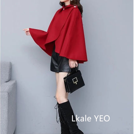 Women's Woolen Shaw Coat 2025 Autumn Winter Korean Version Short Ladies Jacket Temperament Elegant Femme Woolen Outerwear
