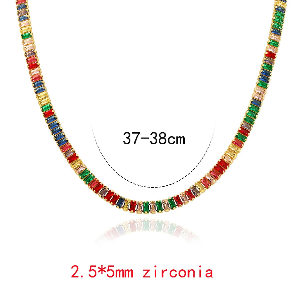 Collana girocollo di lusso con zirconi multipli per donna ragazza splendidi gioielli da sposa per feste in cristallo scintillante CZ