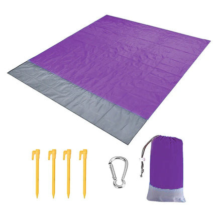 2022 telo mare oversize tappetino senza sabbia spiaggia antivento impermeabile coperte da Picnic tappetino da spiaggia tasca oversize Picnic 4 ancora