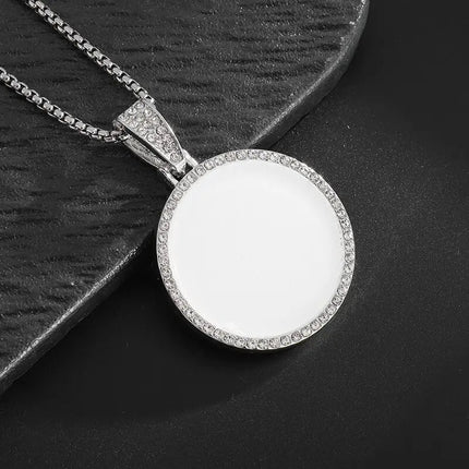 Hip Hop Ice Out Dollar Money Bag Necklace Shiny Cubic Zirconia Wallet Pendant for Men Women Hip Hop Rock Rap Cool Jewelry PlatiNum