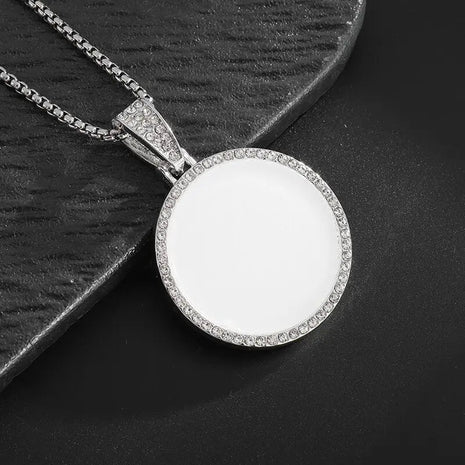 Hip Hop Ice Out Dollar Money Bag Necklace Shiny Cubic Zirconia Wallet Pendant for Men Women Hip Hop Rock Rap Cool Jewelry PlatiNum