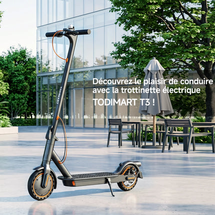 TODIMART N3 Monopattino Elettrico Pieghevole Motore Senza Spazzole 350W Batteria 36V7,8Ah Pneumatico Nido d'Ape Velocità 25km/h Carico Massimo 120kg Adulti