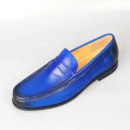 Mocassini da uomo di lusso in vera pelle slip on scarpe eleganti da lavoro casual nere scarpe da ufficio per feste di matrimonio da uomo