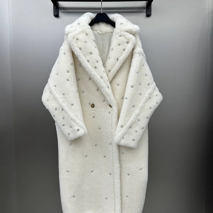 Max Teddy Coat 62% Alpaca 26% Wool 12% Silk Coat Winter Thicken Women's Coat