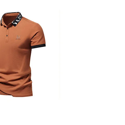 Men's fashionable summer POLO ice silk quick-drying T-shirt short-sleeved solid color loose fit business collar