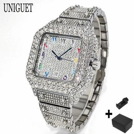 Orologio da Donna UNIGUET di Lusso alla Moda, Elegante Quadrante Piccolo con Diamanti Rosa, Mini Orologio da Polso al Quarzo Bling-Bling da Donna, Regalo platinumshop