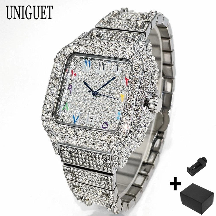 Orologio da Donna UNIGUET di Lusso alla Moda, Elegante Quadrante Piccolo con Diamanti Rosa, Mini Orologio da Polso al Quarzo Bling-Bling da Donna, Regalo platinumshop