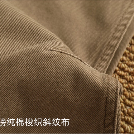 Autumn And Winter New American Retro 100% Cotton Multi-pocketed Washed Old Straight Casual Pants Loose Fashion Cargo Trousers