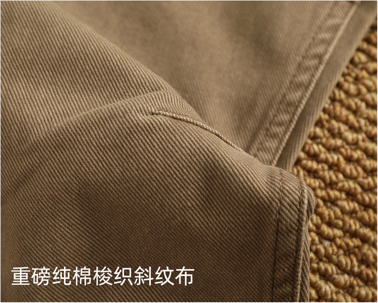 Autumn And Winter New American Retro 100% Cotton Multi-pocketed Washed Old Straight Casual Pants Loose Fashion Cargo Trousers