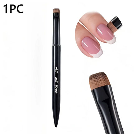 3 in 1 French Nail Brush with Multifunctional Head Fine Nail Brush for Gel and Acrylic Nails for Precise Cleaning