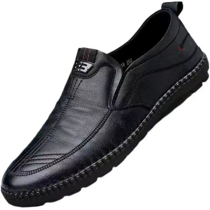 Mocassini da uomo in pelle PU antiscivolo appartamenti da passeggio traspiranti slip on da esterno scarpe casual per scarpe da ginnastica da guida per ufficio da lavoro maschile2