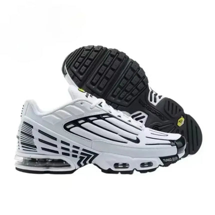 Nike Air Max Plus TN White Black Men Running Shoes Lightweight Comfortable Air Cushion Sports Sneakers