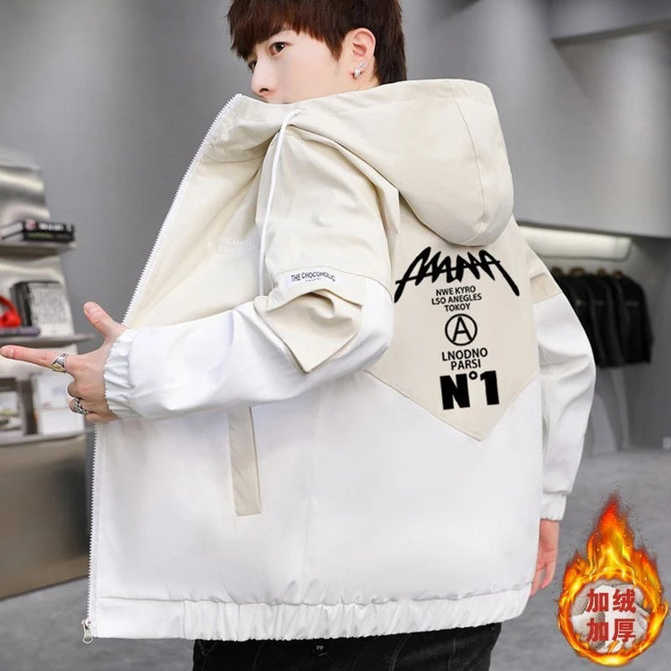 New  Autumn Winter Men's fleece Jackets Casual Warm Hooded Coats Sports Outwear Youth Tops Clothing