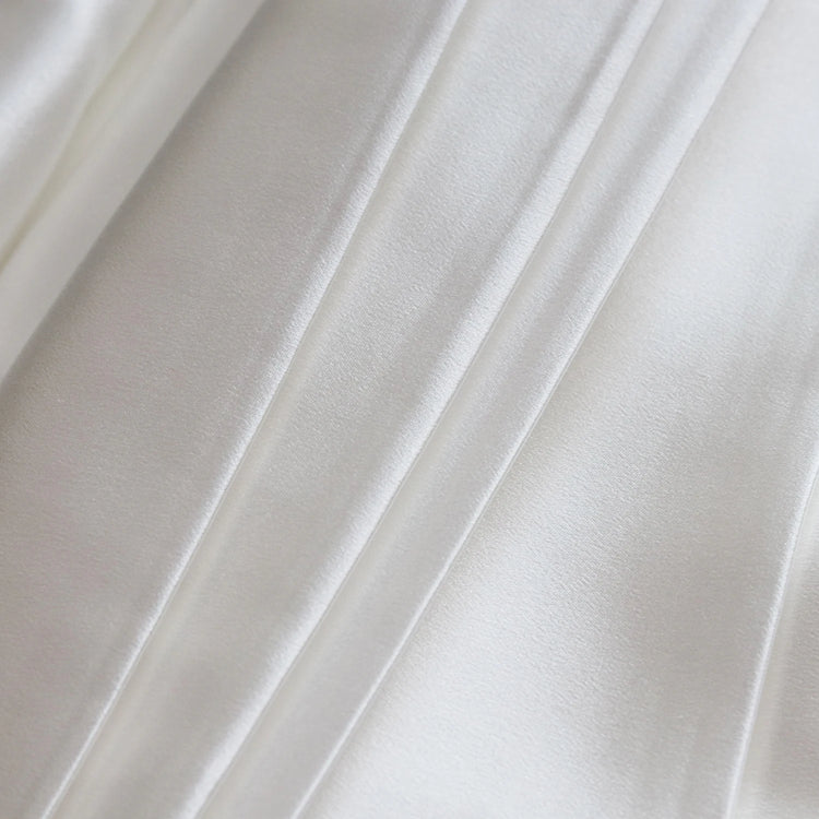 1 metro Forniture per cucire fai-da-te 100% pura seta Natura Raso bianco Shinny Sciarpa bianca Tessu