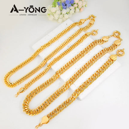 Set di gioielli Hip Hop di lusso placcato oro 21k Dubai Fashoin Collana a catena cubana Arabo Donna Uomo Punk Evento Gioielli per feste platinumshop